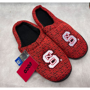 FOCO Mens NCAA NC State Wolfpack Logo Poly Knit Cup Sole Slippers Size XL 13-14