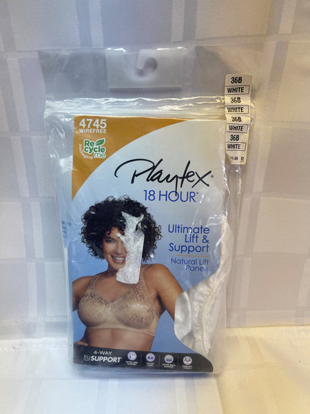 NEW WOMEN SIZE 36B PLAYTEX 18 HOUR ULTIMATE LIFT & SUPPORT WHITE