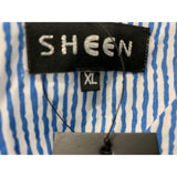 Sheen Women XL Summer Dress Blue stripe cotton sleeveles NWT