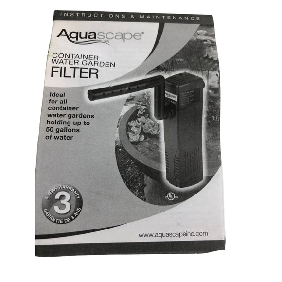 Aquascape 77005 Container Water Garden Filter Replacement Part Tubing Set