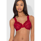 Smart & Sexy Signature Lace Unlined Underwire Bra 85045 44DD No No Red