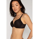 Smart & Sexy #SA1471 Everyday Invisible 38DD T-Shirt Bra Black Hue Mesh