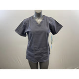 Landau Women's Grey Scrub Top T-Shirt Size Medium Polyester NWT