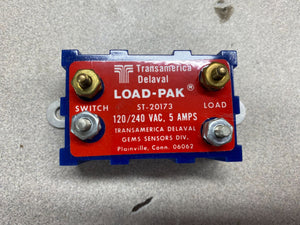 Gems Load-Pak P/N 20173 20/240V-5A Block Terminal NEW