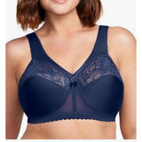 Glamorise Women's 36DD Full Figure MagicLift Wirefree Support Bra #1000 Blue