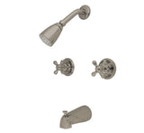 Kingston Brass VICTORIAN KB248AX TWO-HANDLE TUB SHOWER FAUCET BRUSHED NICKEL