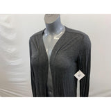 Popular Women's NWT Grey Long Sleeve Open Faced Cardigan Size Medium Rayon