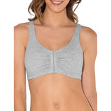 Fruit of the Loom 36 Front Close Builtup Sports Bra Style 96014 Gray Heather