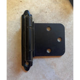 Black Cabinet Door Hinges Self Closing Flush Mount Lot Of 28  NOS