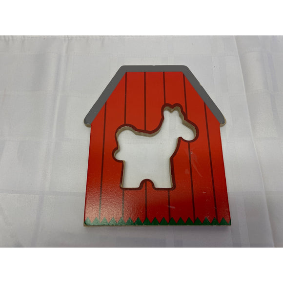 Melissa & Doug Take-Along Sorting Barn Replacement Part End Wall Horse
