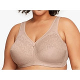 Glamorise Women's Plus Size MagicLift Comfort Bra 48H Posture Back #1064 Beige