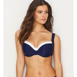 Panache Women's Anya Cruise Molded Bikini Swim Top in Blue (SW1094) Size 32G