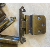 Amerock PAT1967 Lot Of 34 Cabinet Door Brass Hinges Used & Tarnished