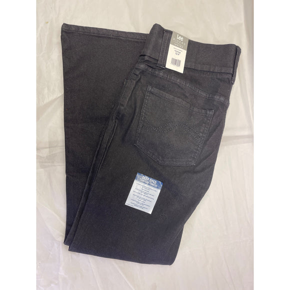 Riders by Lee Indigo Womens Pull on Waist Smoother Bootcut 12P Black NWT