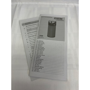 EHEIM 2213 Classic 250 Cannister Filter - Part - Multi Language Owners Manual