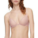 Calvin Klein Sheer Marquisette Unlined Plunge Bra in Pink QF6727 Size 32D