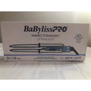 BabylissPro Nano Titanium Optima 2000 Stainless Steel Mini Flat Iron 3/4"