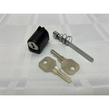 PLPCI Slide-Co 1-3/4 in Push Button Lock Replacement Part Lock tumbler w/keys