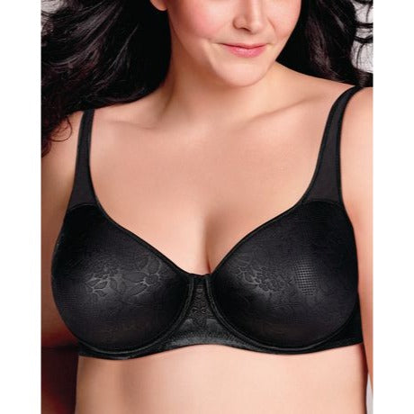 Wonderbra E1105H Underwire Breathable Cups Bra Black Jacquard 38DD JH7