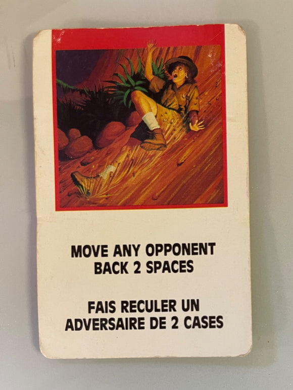 Fireball Island Milton Bradley 1986 Game Original Move Opponent Back 2 Card