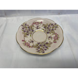 Rosina Teacup Saucer Set Vintage Bone China England Pale Pink Purple Floral