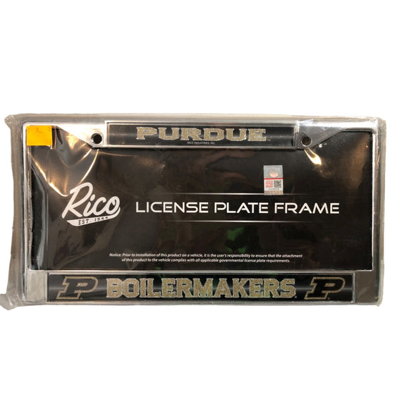 NCAA Purdue Boilermakers Bling Chrome License Plate Frame FCGL200202