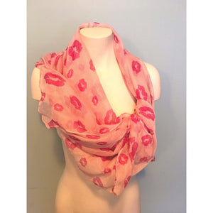 Women's Fashion Scarf Lipstick Lips Pink Viscose Scarve Wrap 64x70"