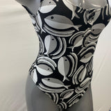 Aerie Women's NEW Black and White Full Piece Bathing Suit Size Small Polyester