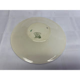 Morley Ware Stoneware Orphaned Saucer Green Orange floral Pattern 5.75" Diameter