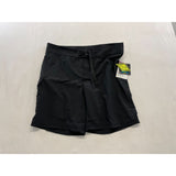 Kanu Women's Boardshorts Size 14 Black Polyester Blend Tie Front Swim Shorts NEW