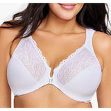 Glamorise Full Figure Wonderwire Front Close Bra 1245 Full Coverage 44C White