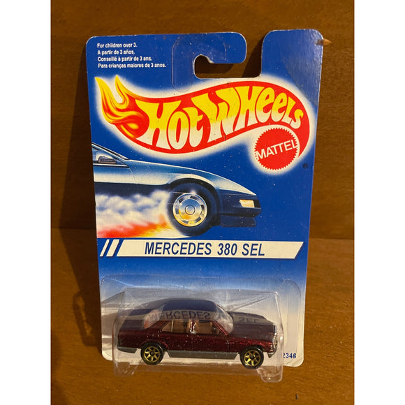 Hot Wheels Mercedes 380 SEL International Card