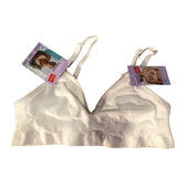 Hanes MHG795 Convertible Wireless T-Shirt Bra, Comfort Flex Fit White Heather Small