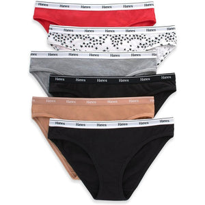 Hanes Womens Originals Underwear Panties Basic Assorted Colors, 6-Pack 3XL