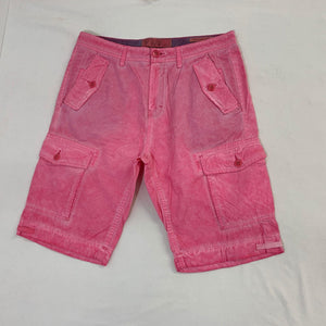 Guess Jeans Classic Shorts Men's 30 Cotton Safari Cargo Pigment Tumble Fuscia Pink