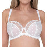 Curvy Kate Women's Top Spot Balcony Bra in White CK1510 Size 30HK US