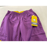 Wonderwink Women's Purple Scrub Pants Size Small Petite Elastic Waist Polyester Blend NEW