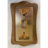 VTG Farmhouse Wooden Light Toggle Switch Cover Plate USED