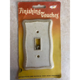 Danbel Industries Toggle Switch Cover Plate White With Gold Accent NOS