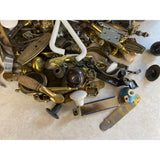 Large 6.85 lb. Lot Of Used Door / Drawer Pulls And Handle With Other Items As Seen