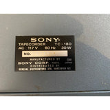 Sony Tapecorder TC-180 Portable Recorder/Player With Case Cover