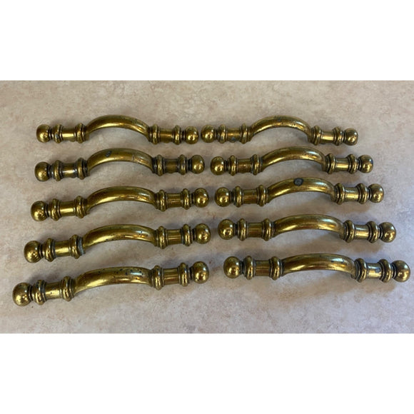 Amerock Carriage House D-246952 VTG Brass Colonial Door Pulls USED LOT OF 10