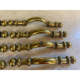 Amerock Carriage House D-246952 VTG Brass Colonial Door Pulls USED LOT OF 10