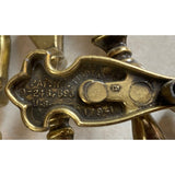 Vintage Brass Door Pull Hardware Amerock Thumb Handle Key Hole Lot Of 10 USED