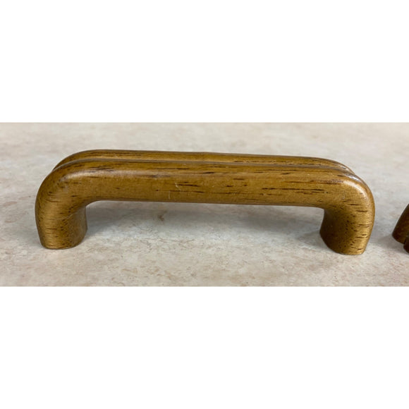 Set Of 2 Wooden Replacement Drawer / Door Pulls USED