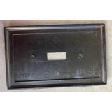 Atron LR86296 Solid Brass Toggle Switch Plate Cover USED