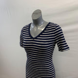 Gap Pencil Dress Fitted Medium Blue White Stripe NWT Cotton Blend