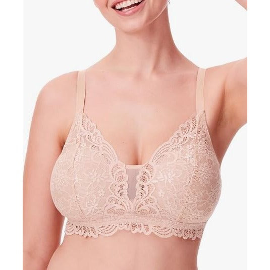 Bali Designs DF6591 Womens Medium Standard Bali Lace Desire Wirefree Bra Sand