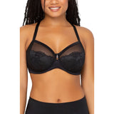 Curvy Couture Lace Luxe Underwire Bra 1299 - 36G Black Hue