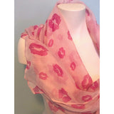 Women's Fashion Scarf Lipstick Lips Pink Viscose Scarve Wrap 64x70"